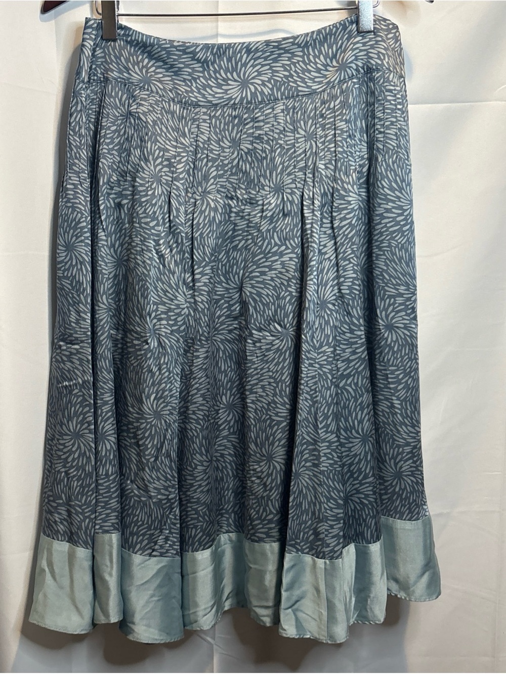 Monsoon Blue Floral A-Line Midi Skirt